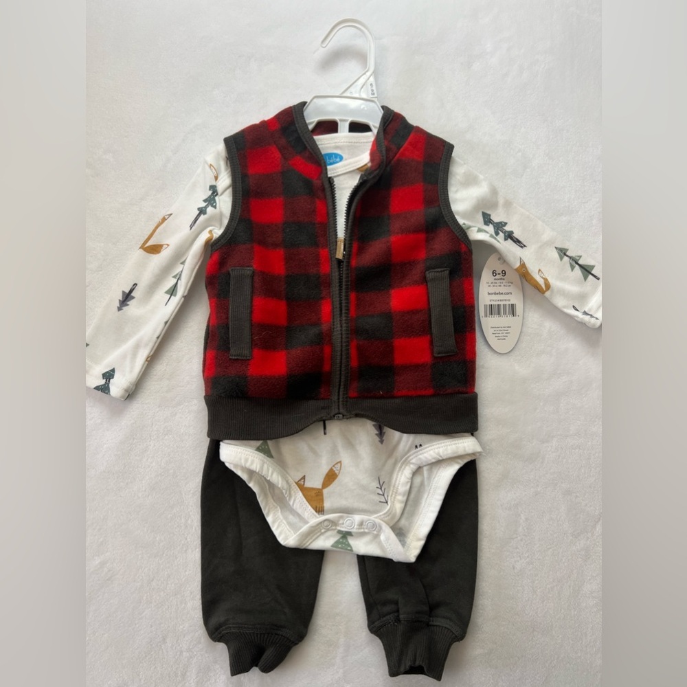 Bon Bebe Plaid Matching Set